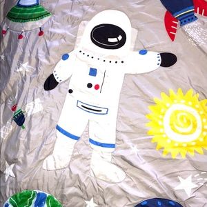 Toddler sized out space themed bedding set
